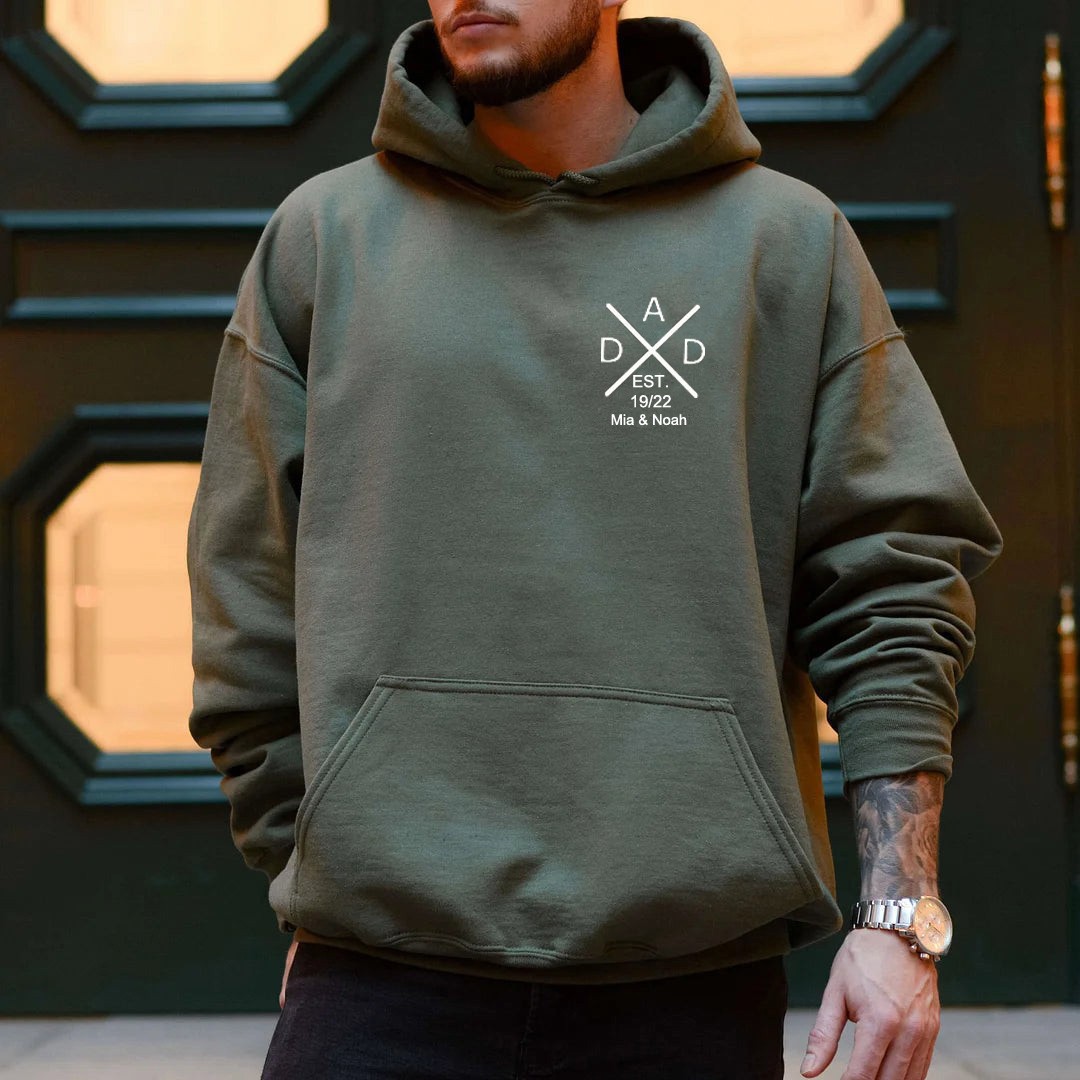 Personalised DAD Sweatshirt with Kid's Names For Father's Day Gift