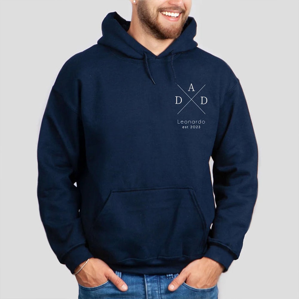 Personalised DAD Sweatshirt with Kid's Names For Father's Day Gift