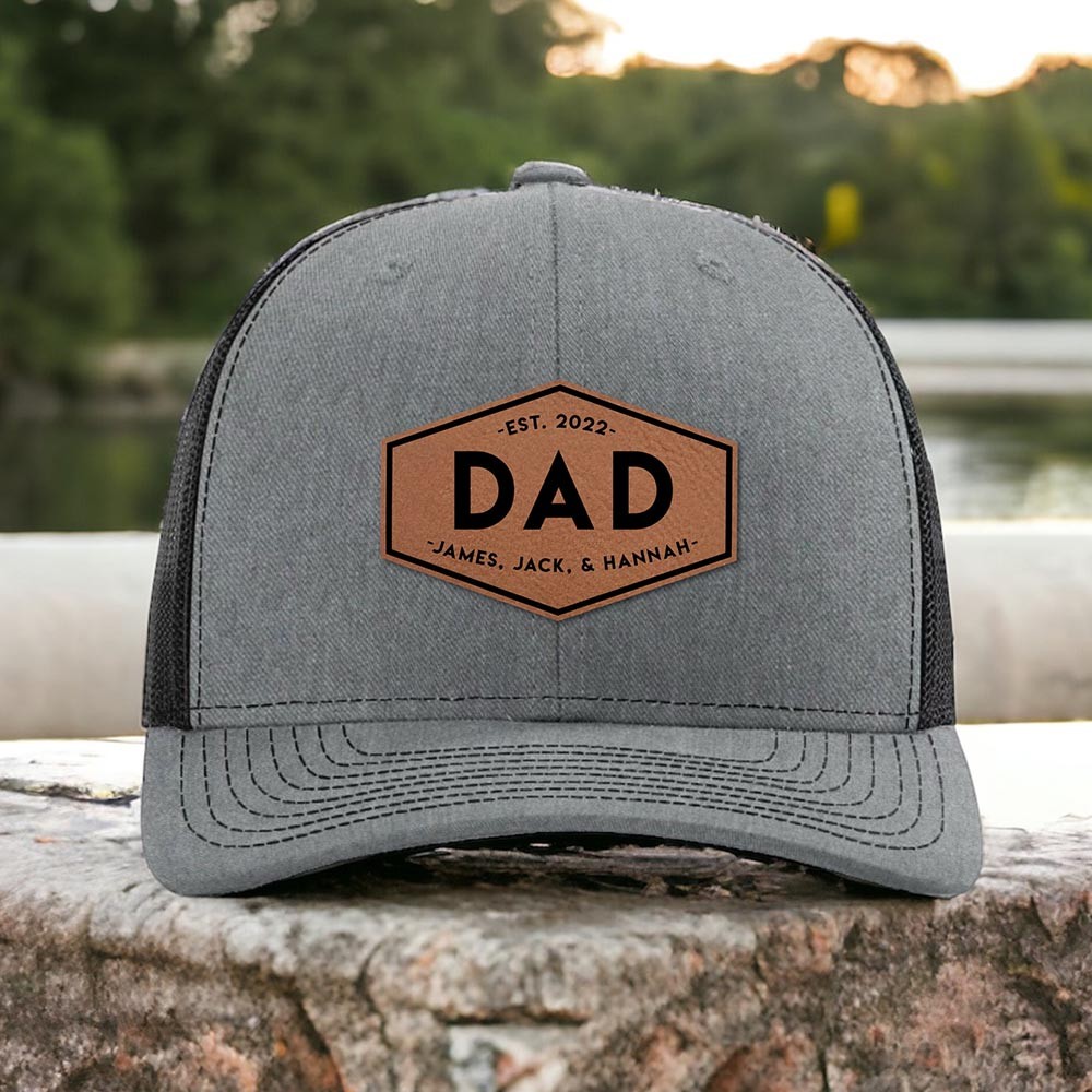 Personalised Dad Patch Hat with Kids Names For Father's Day Gift