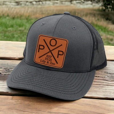 Personalised Dad Patch Hat with Kids Names For Father's Day Gift