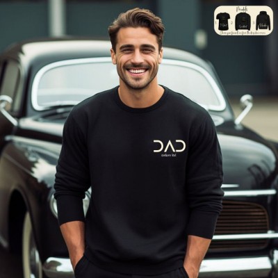 Personalised DAD Sweatshirt with Est Date For Father's Day Gift