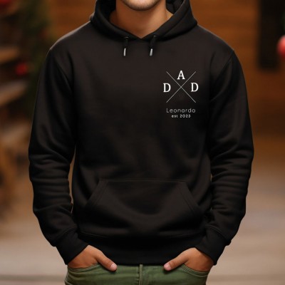 Personalised DAD Sweatshirt with Kid's Names For Father's Day Gift