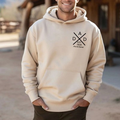 Personalised DAD Sweatshirt with Kid's Names For Father's Day Gift