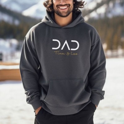 Personalised DAD Sweatshirt with Kid's Names For Father's Day Gift