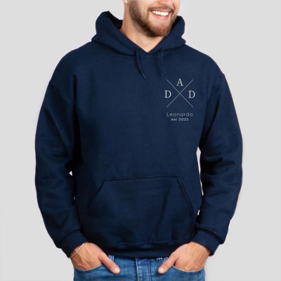Personalised DAD Sweatshirt with Kid's Names For Father's Day Gift