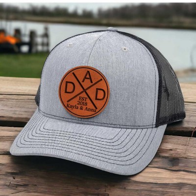 Personalised Dad Patch Hat with Kids Names For Father's Day Gift