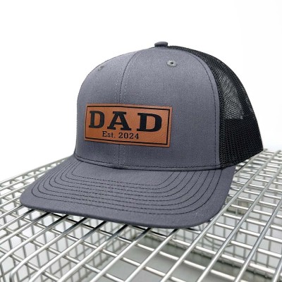 Personalised Dad Patch Hat with Kids Names For Father's Day Gift