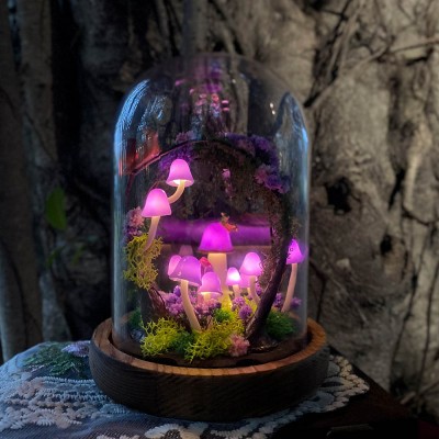 Fairy Purple Mushroom Lamp For Gift Home Decor