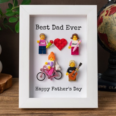 Personalised Tiny Figure With Frame For Dad Father's Day Gift Ideas
